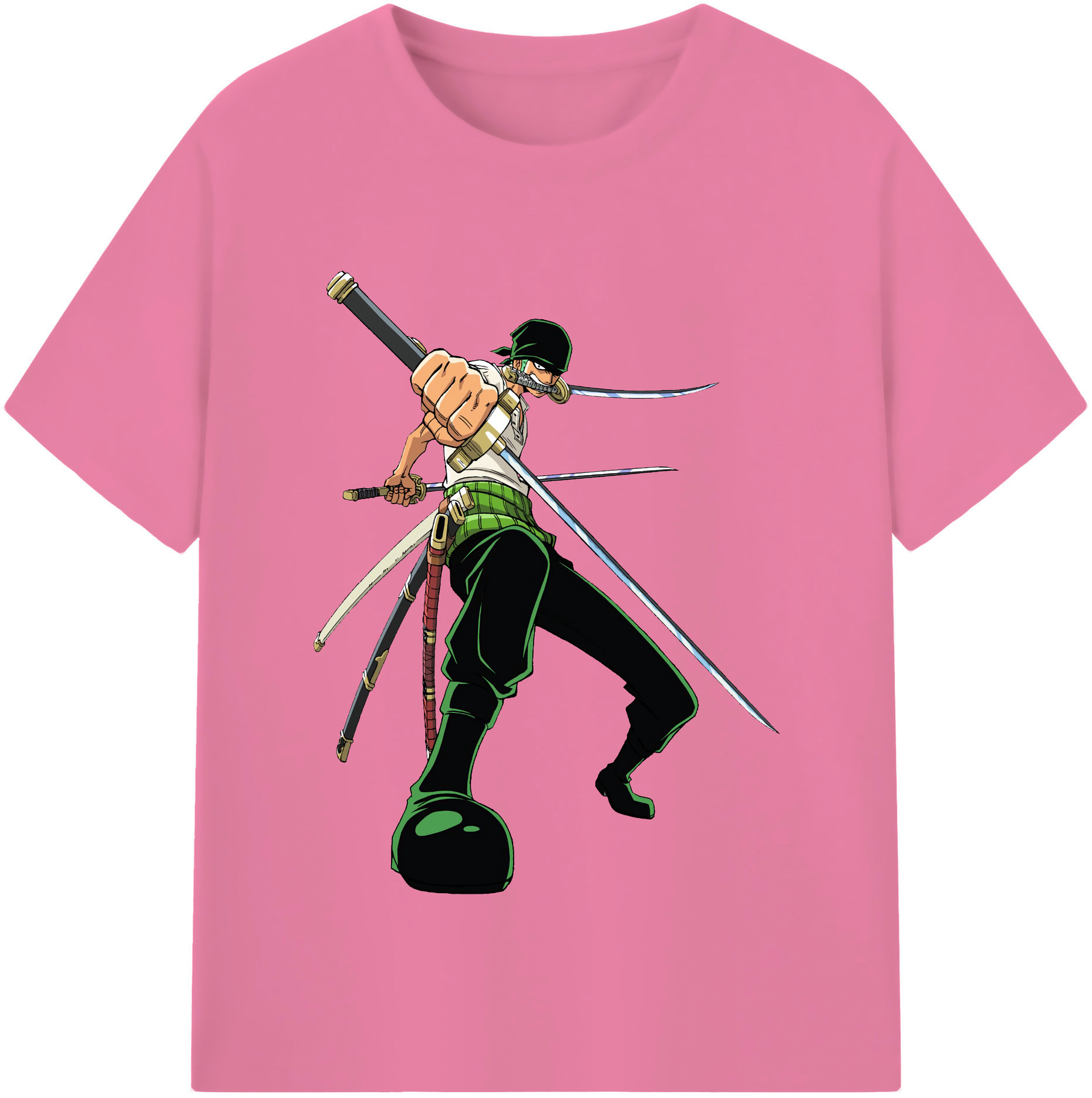 ワンピース ロロノア・ゾロ ONE PIECE Roronoa Zoro 綿100％半袖Tシャツ（フロントプリント）